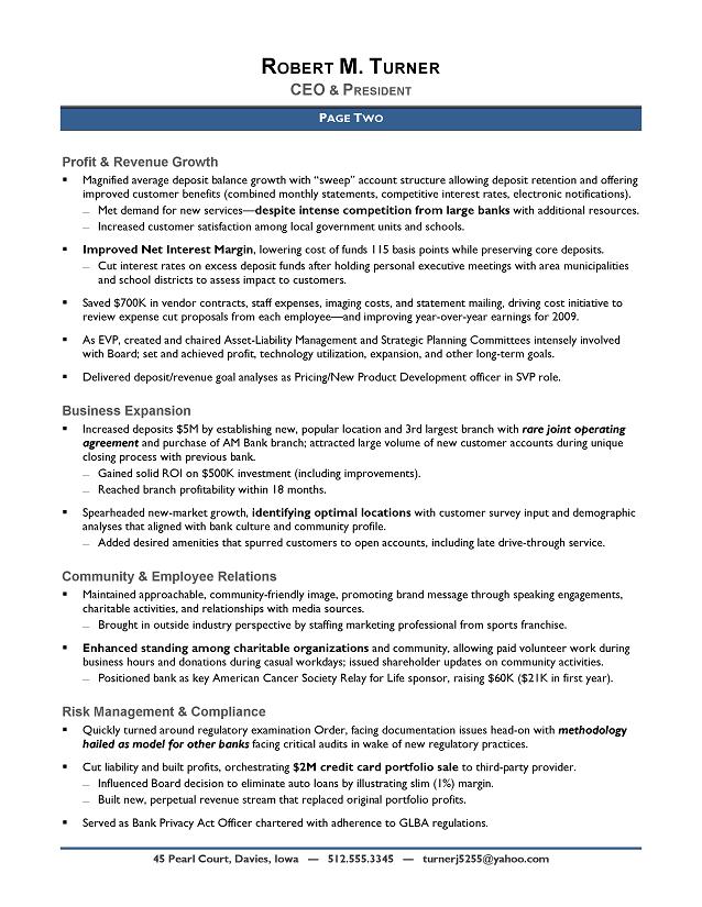Need a resume that tells Boards, investors, and hiring authorities who ...