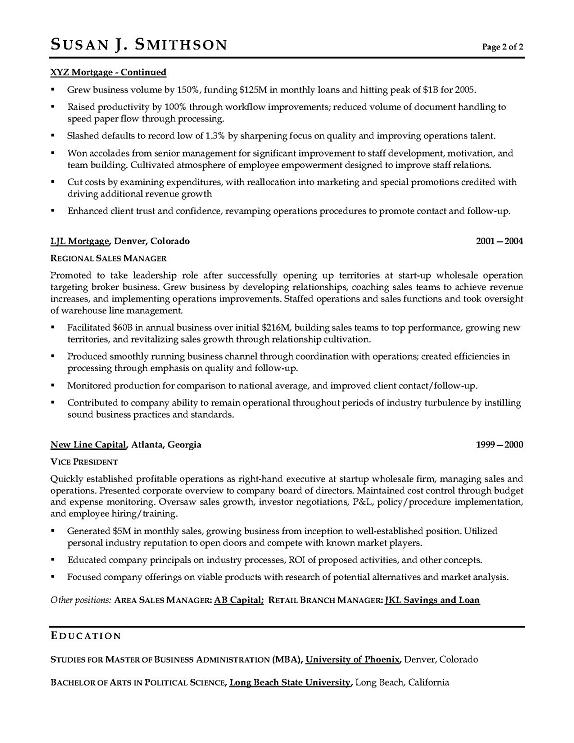 VP Sales Sample Resume - Executive resume writer for VP ...